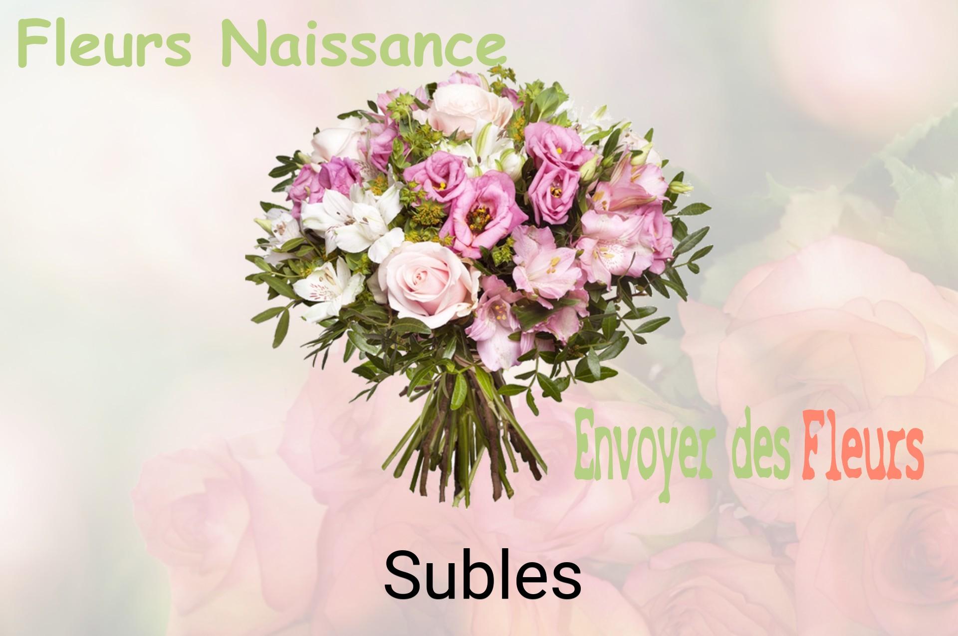 Bouquet de fleurs de naissance livré à Subles